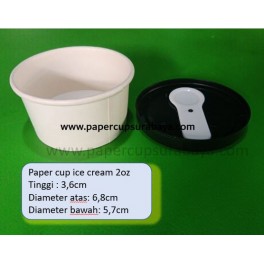 Paper cup ice cream 2oz